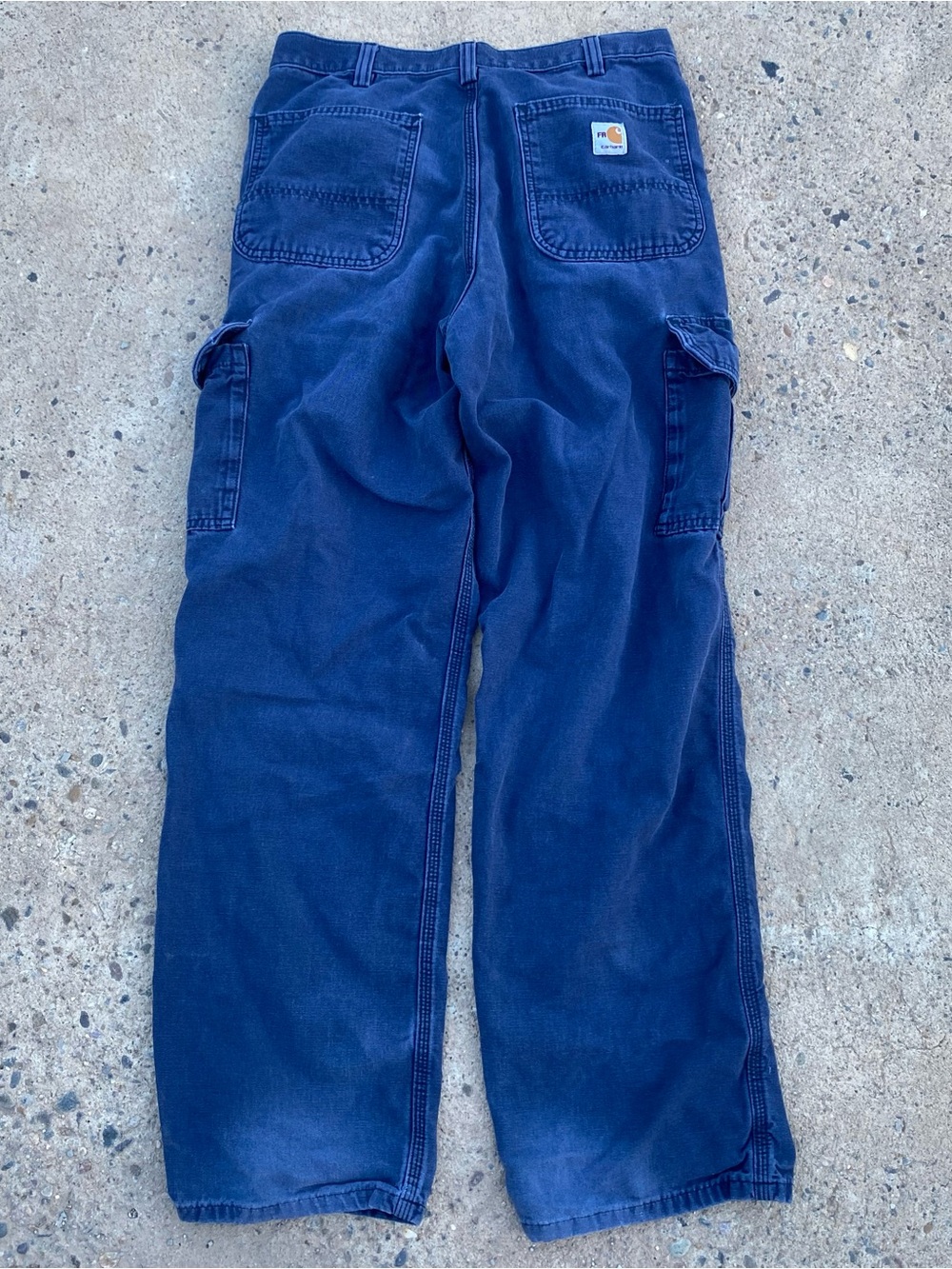 Carhartt FR Flame Resistant Cargo Pants Mens 32x32 Navy Blue FRB240-DNY CAT 2